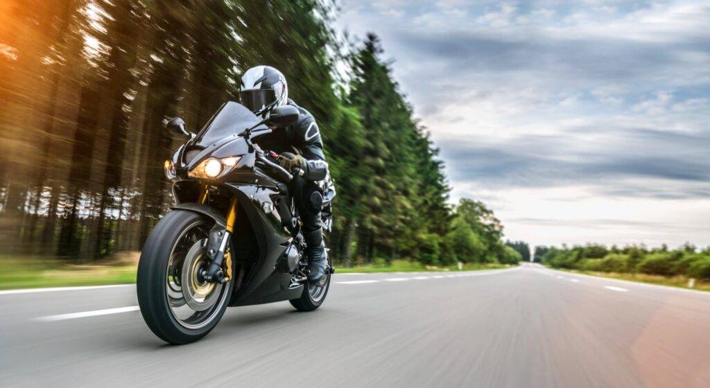 Man riding motorbike