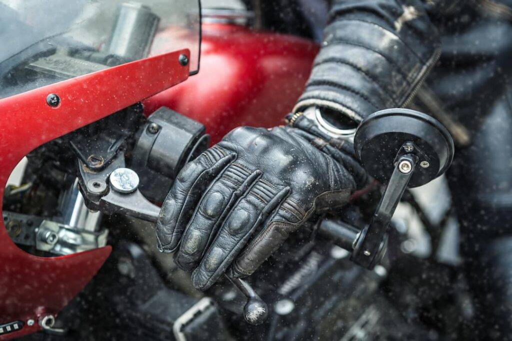 Motorcycle gear including gloves